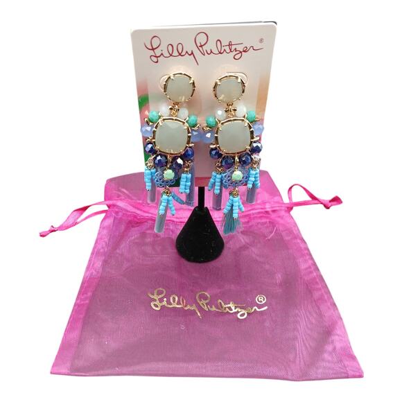 Lilly Pulitzer Statement Beaded Tassel Earrings – NWT - Picture 3 of 9